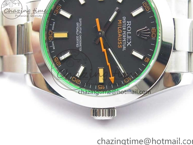 SH3131 GV on Black Bracelet Best ARF Dial Steel 1:1 Edition Milgauss 904L 116400 0803